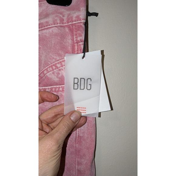 NWT BGD urban outfitters pink jeans high rise Cowboy Jeans Size 24 - Picture 7 of 11